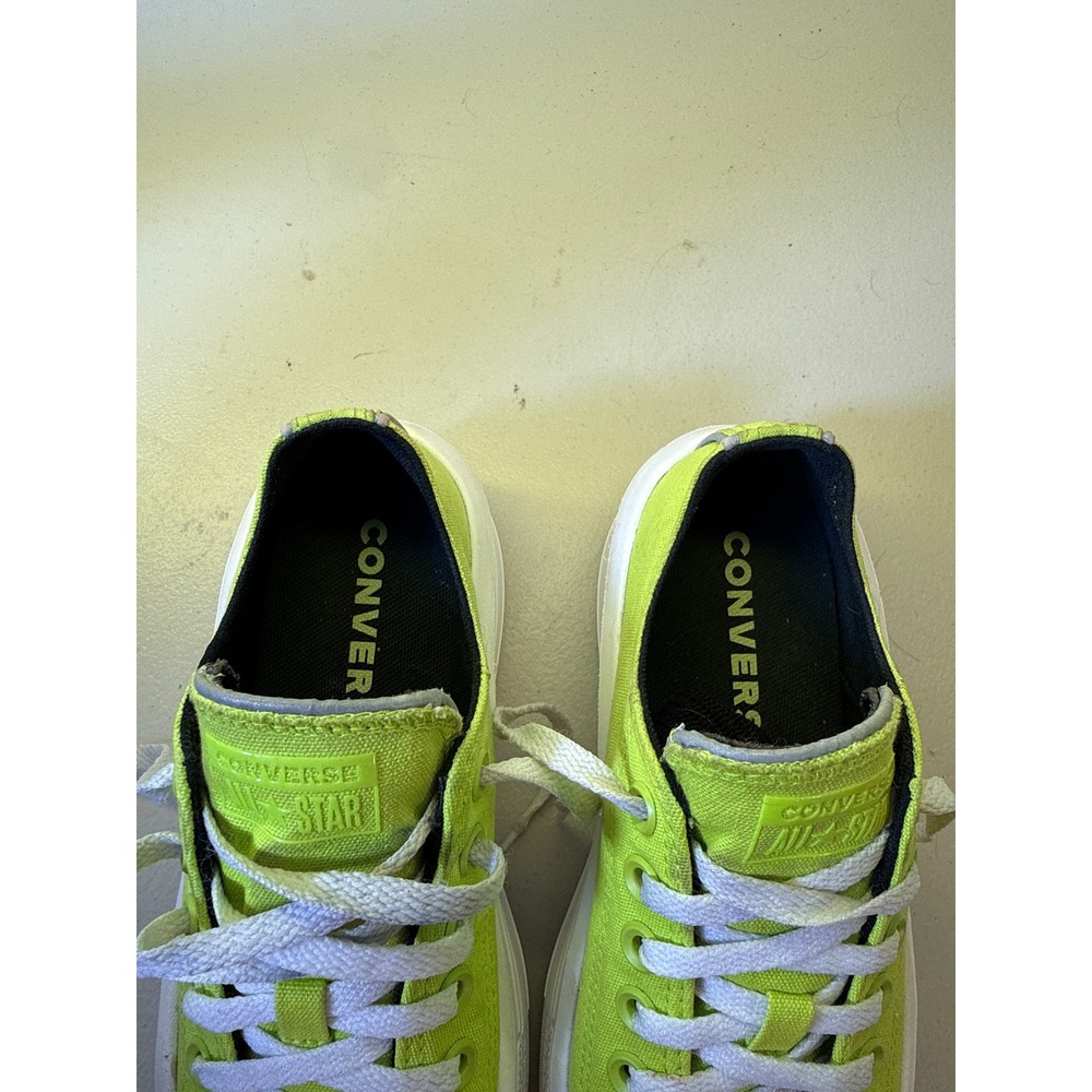 Converse Chuck Taylor All Star Move Platform Low too Neon Lime Green W Sz 7 - Picture 11 of 14